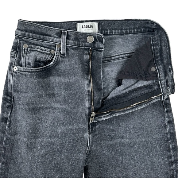 Agolde Black High Rise Pinch Waist Skinny Jeans Size 26 - Picture 4 of 7